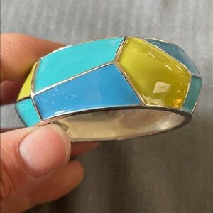 Colorful Geometric Bangle Bracelet